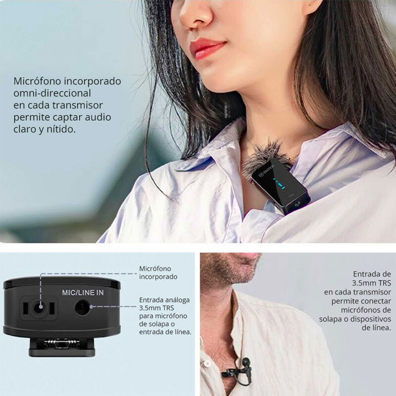 میکروفون یقه ای بی سیم Boya BY-XM6-K2 - 4