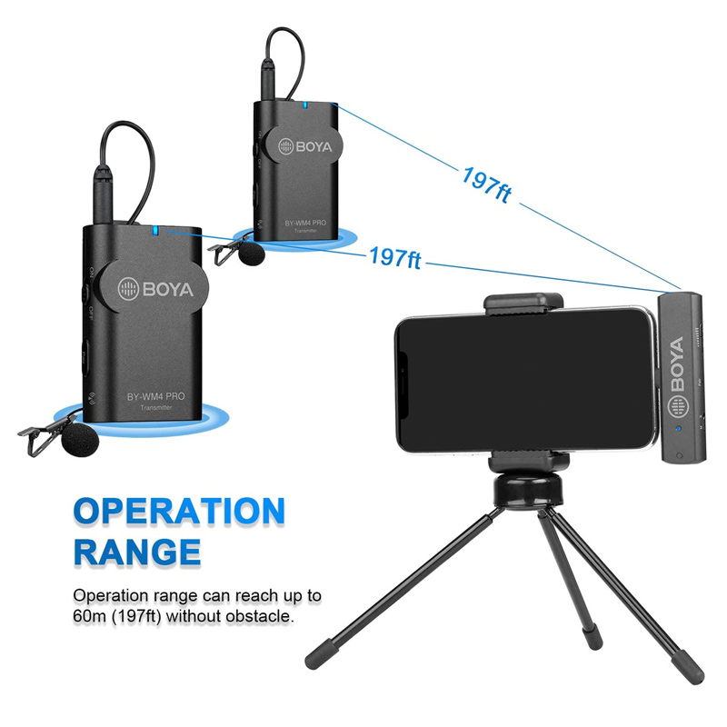 میکروفون یقه ای بی سیم بویا BY-WM4 Pro-K6 Type-C - 3