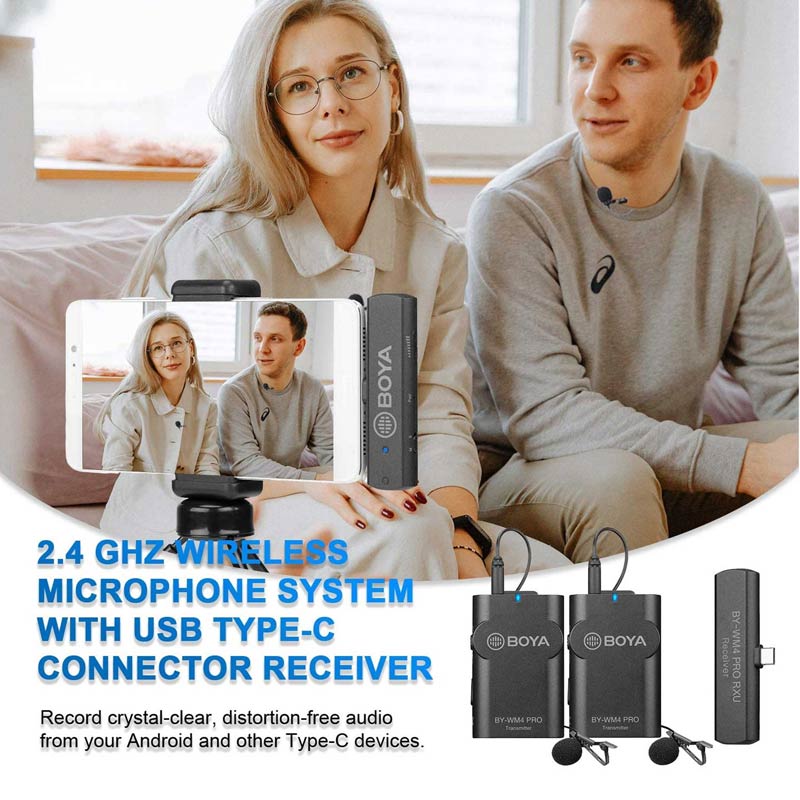 میکروفون یقه ای بی سیم بویا BY-WM4 Pro-K6 Type-C - 5