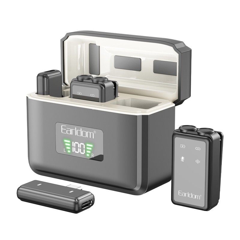 میکروفون یقه ای بی سیم دوتایی ارلدام ET-MC14 Type-C / Lightning - 2