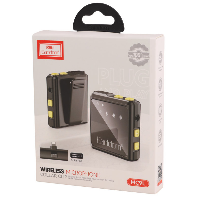 میکروفون یقه ای بی سیم دوتایی ارلدام ET-MC9L Lightning - 2