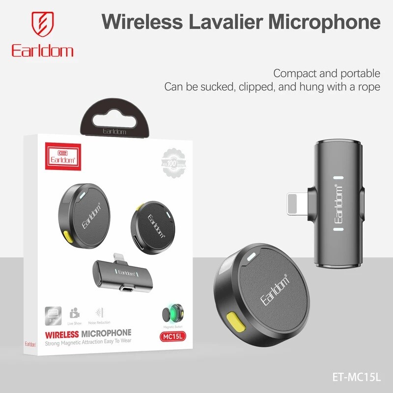میکروفون یقه ای بی سیم دوتایی ارلدام MC15L Lightning - 3