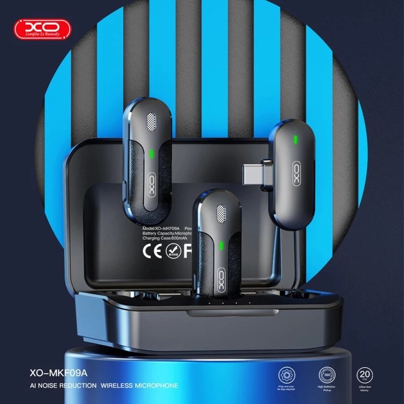 میکروفون یقه ای بی سیم دوتایی ایکس او XO-MKF09A Type-C - 6
