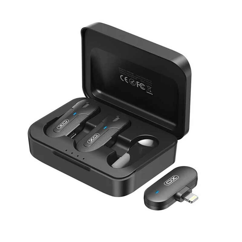 میکروفون یقه ای بی سیم دوتایی ایکس او XO-MKF09B Lightning - 2