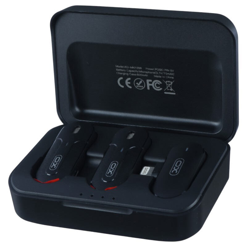 میکروفون یقه ای بی سیم دوتایی ایکس او XO-MKF09B Lightning - 3