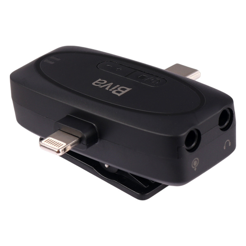 میکروفون یقه ای بی سیم دوتایی بیوا WM-03 Type-C / Lightning - 5