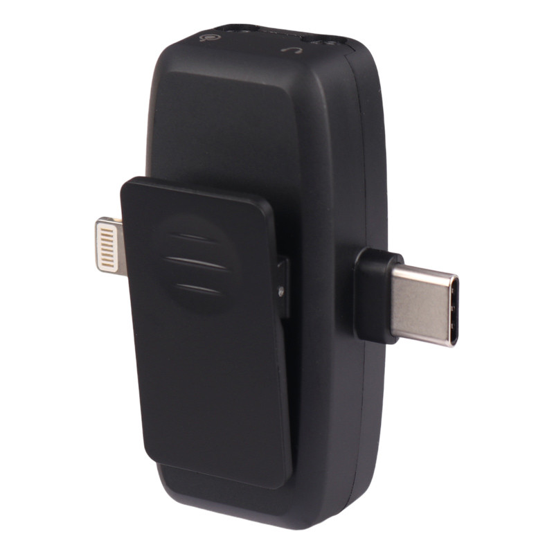 میکروفون یقه ای بی سیم دوتایی بیوا WM-03 Type-C / Lightning - 7
