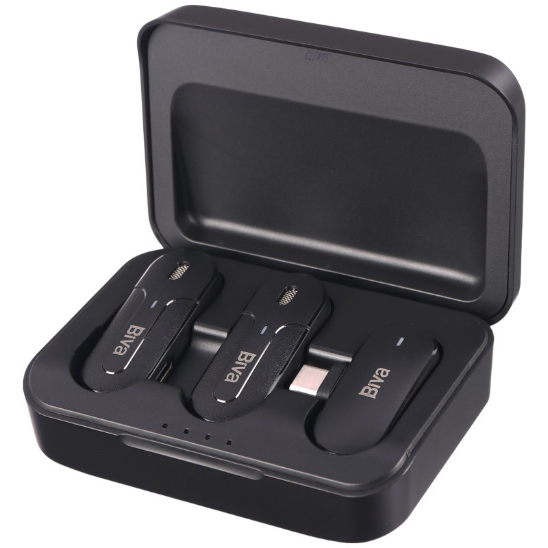 میکروفون یقه ای بی سیم دوتایی بیوا WM-04 Type-C - 3