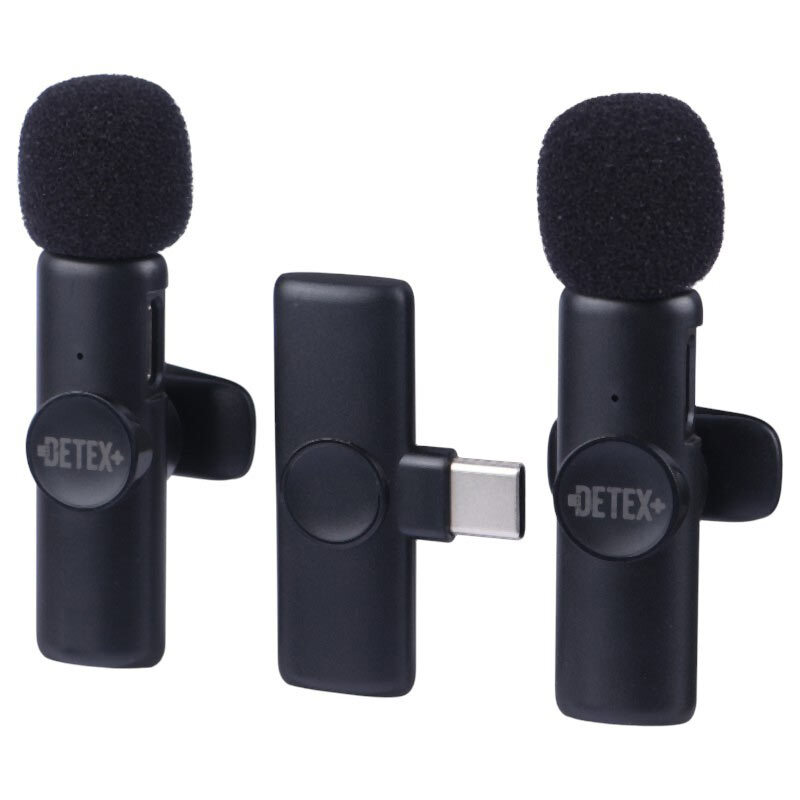 میکروفون یقه ای بی سیم دوتایی دیتکس پلاس DMW34-MIC Type-C - 2