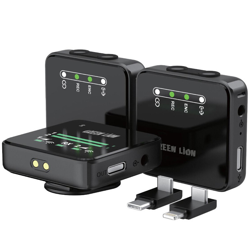 میکروفون یقه ای بی سیم دوتایی گرین لاین GLM-Professional Type-C / Lightning - 2