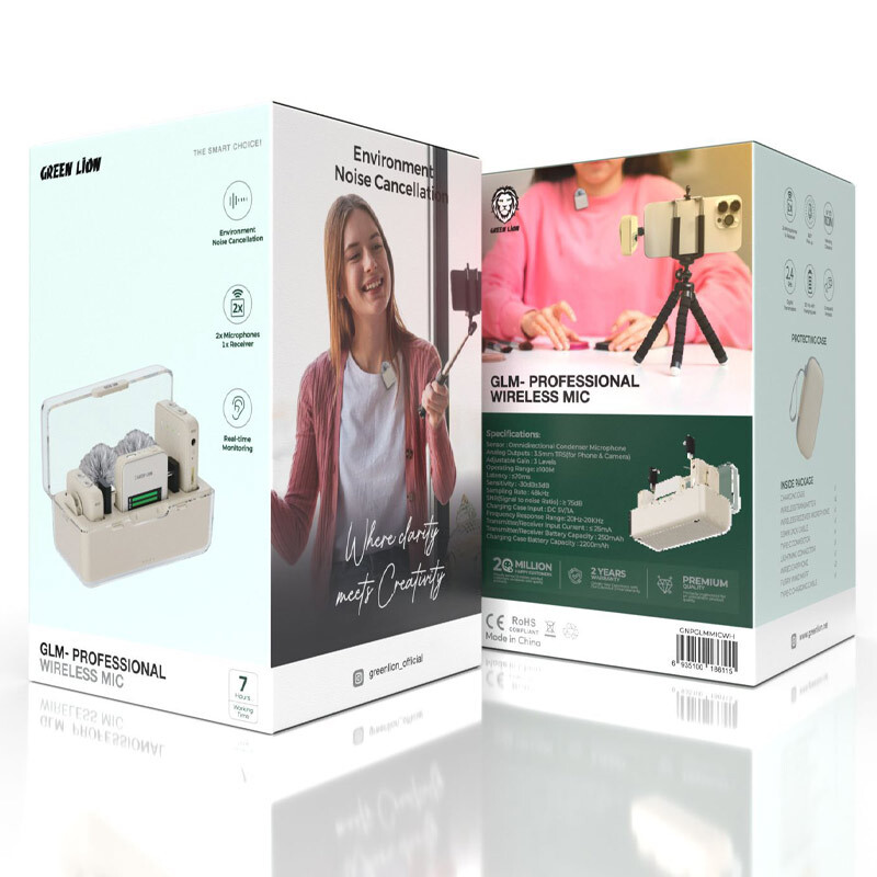 میکروفون یقه ای بی سیم دوتایی گرین لاین GLM-Professional Type-C / Lightning - 8