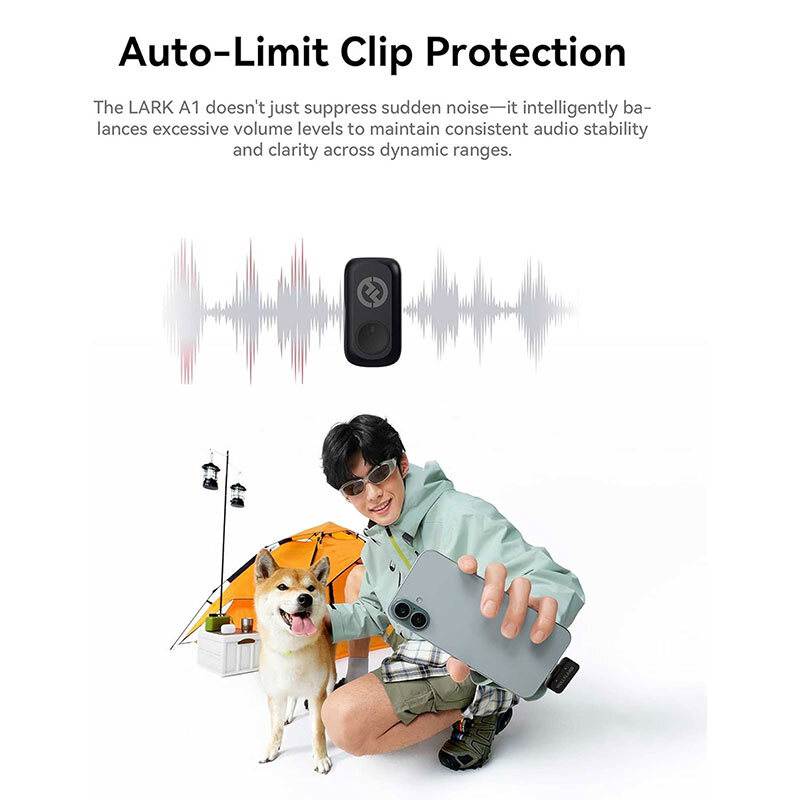 میکروفون یقه ای بی سیم دوتایی هالی لند Lark A1 Mini Duo Type-C - 8