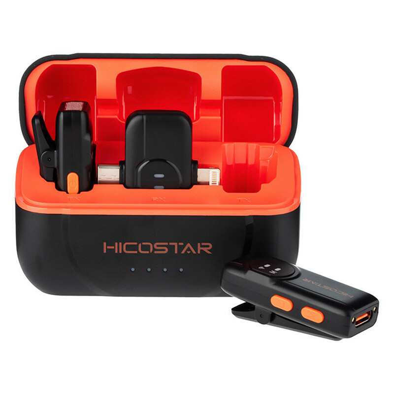 میکروفون یقه ای بی سیم دوتایی هایکو استار HS-MC520 Type-C / Lightning - 2