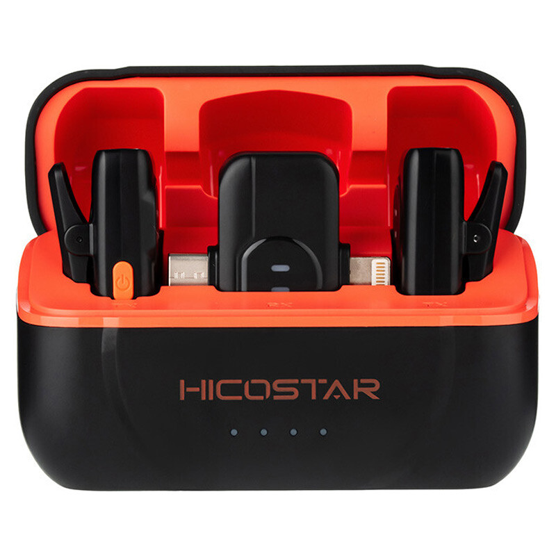 میکروفون یقه ای بی سیم دوتایی هایکو استار HS-MC520 Type-C / Lightning - 3