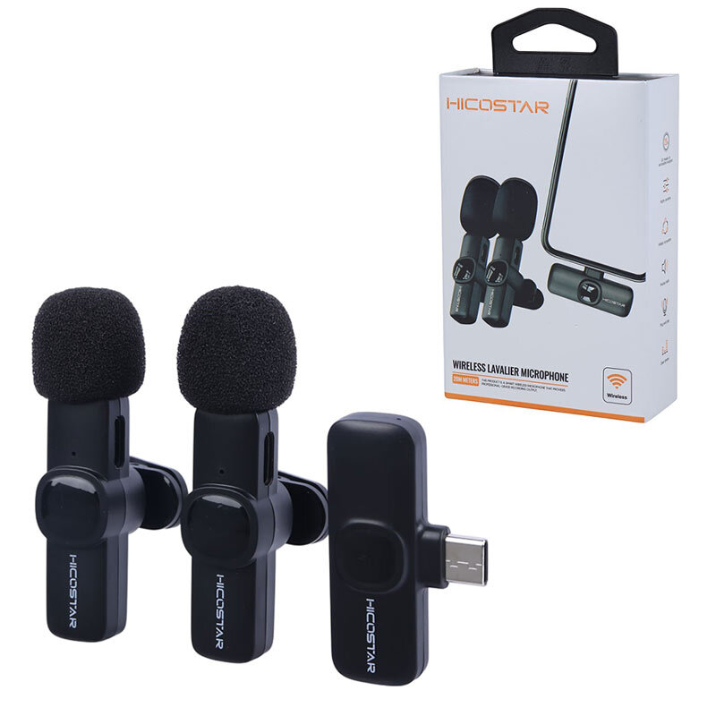 میکروفون یقه ای بی سیم دوتایی هایکو استار HS-MC521c Type-C