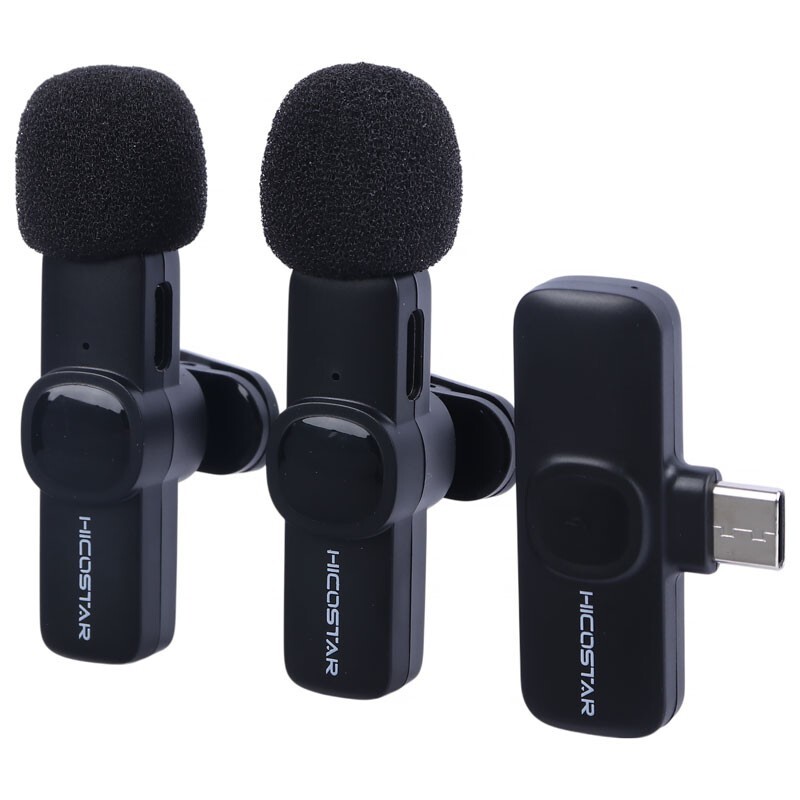 میکروفون یقه ای بی سیم دوتایی هایکو استار HS-MC521c Type-C - 2