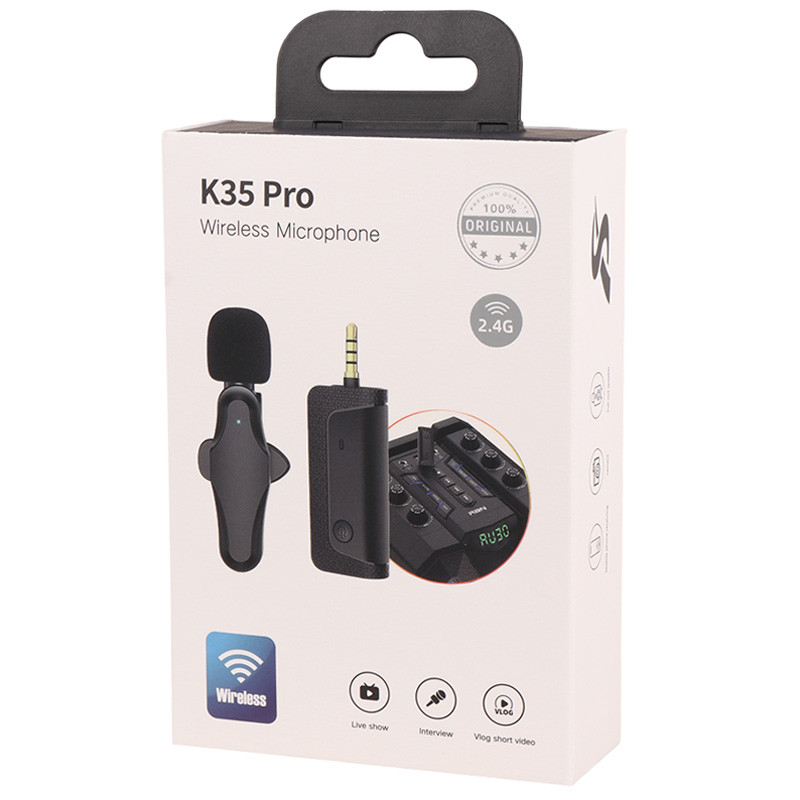 میکروفون یقه ای بی سیم دوتایی K35 Pro - 2