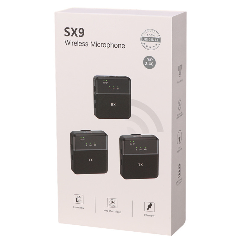 میکروفون یقه ای بی سیم دوتایی SX9 Type-C - 2