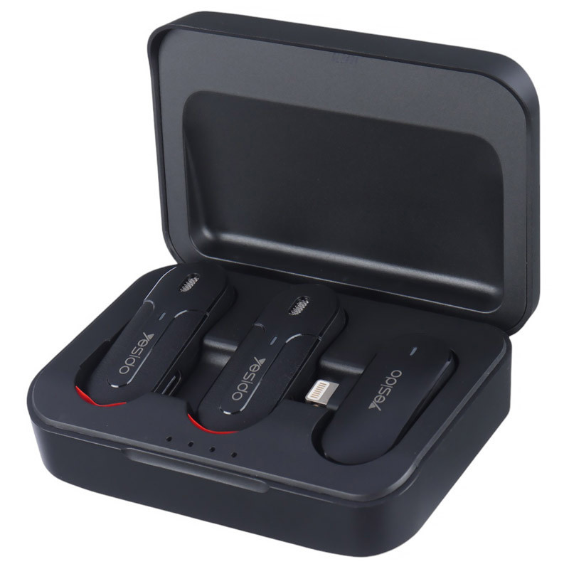 میکروفون یقه ای بی سیم دوتایی یسیدو KR16 Lightning - 3