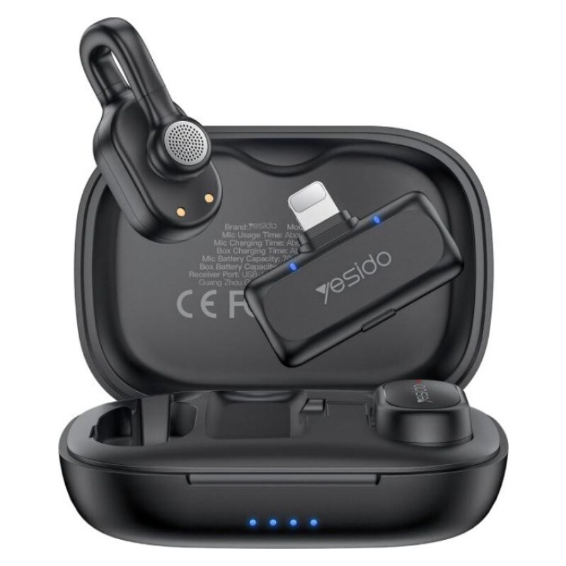 میکروفون یقه ای بی سیم دوتایی یسیدو KR24 Lightning
