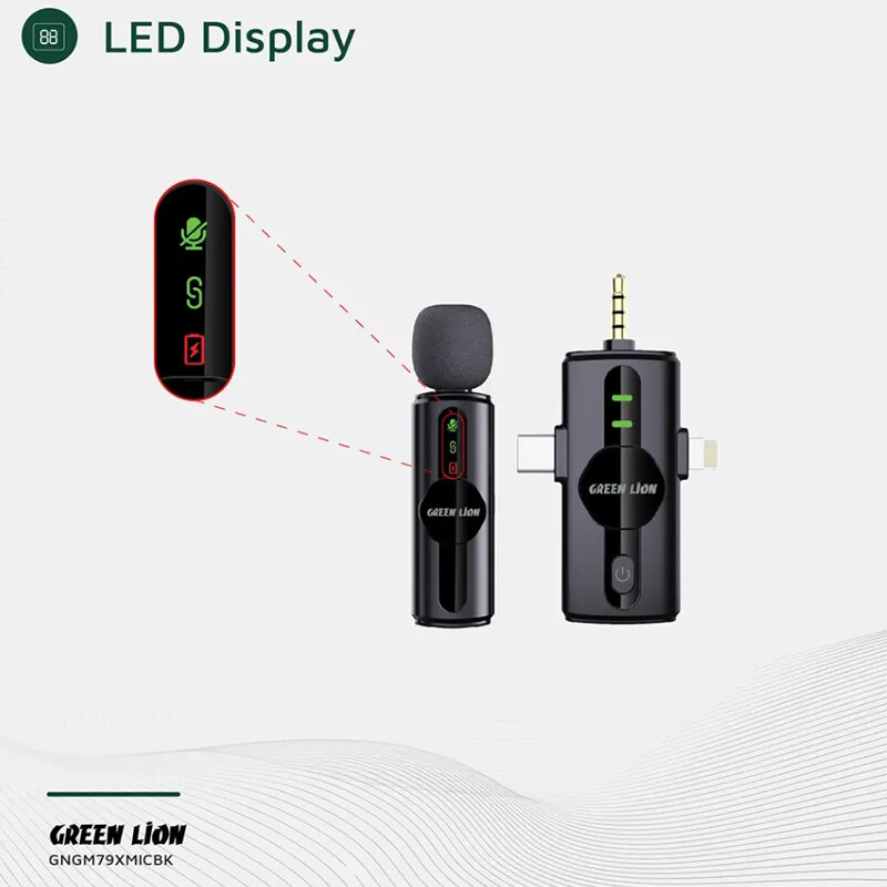میکروفون یقه ای بی سیم Green Lion GM-79X - 5