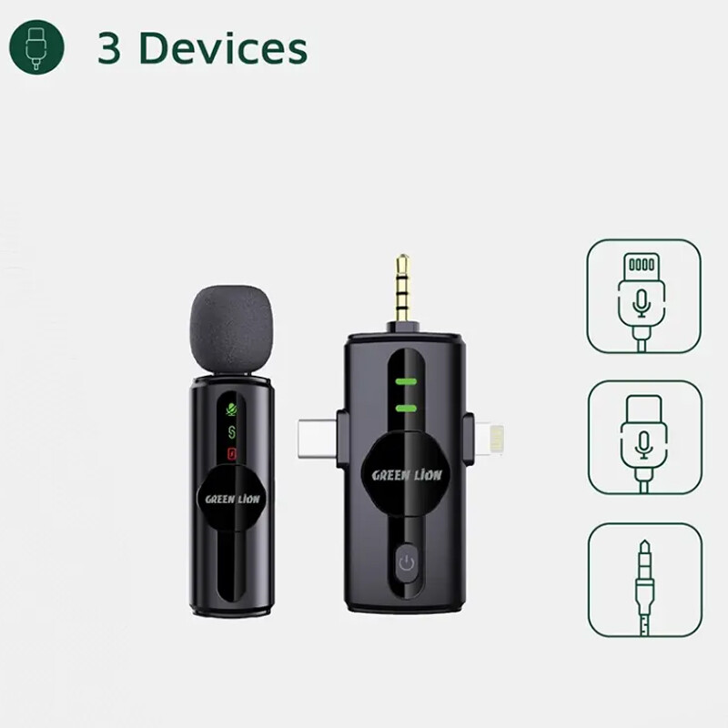 میکروفون یقه ای بی سیم Green Lion GM-79X - 6