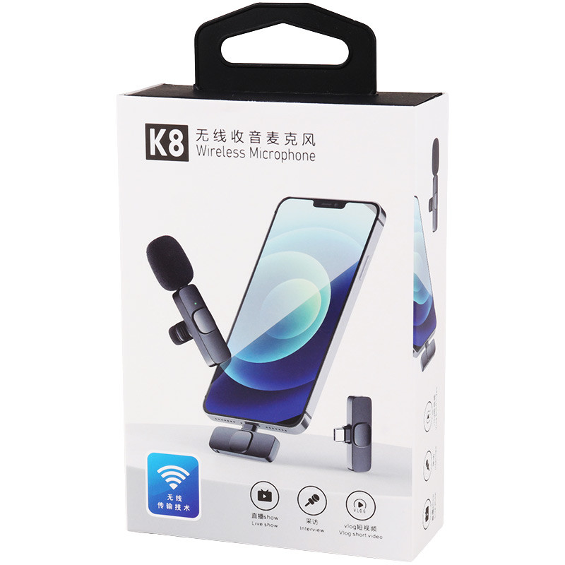 میکروفون یقه ای بی سیم K8 Grade B Type-C - 2