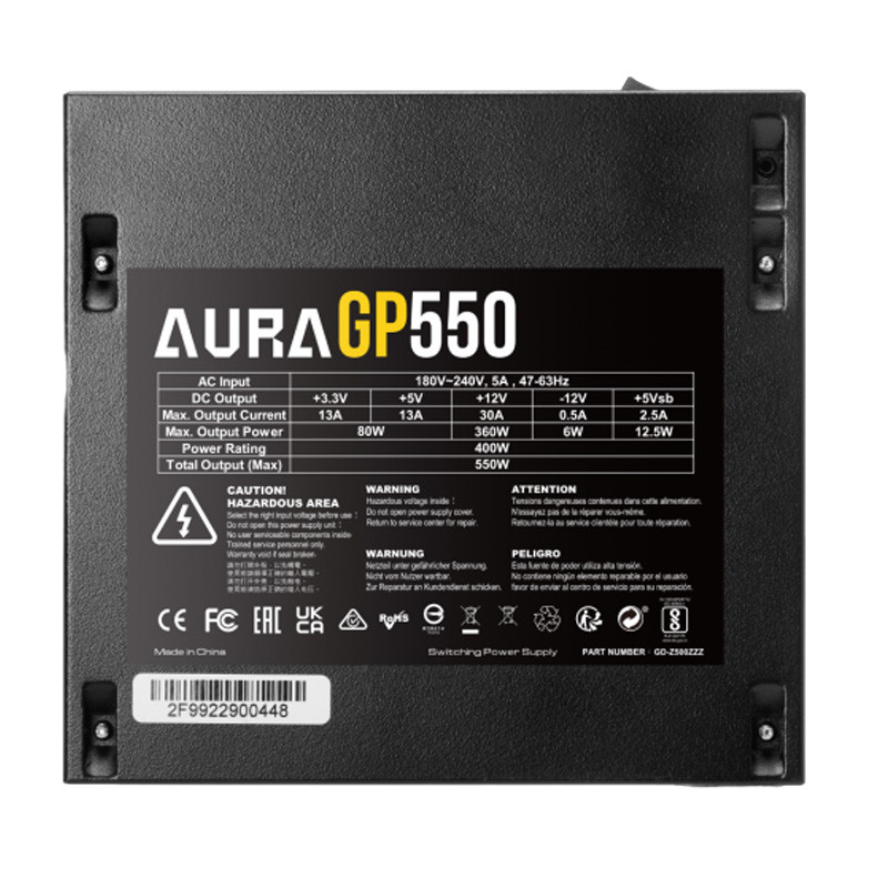 پاور 550 وات گیم دیاس Gamdias Aura GP550 White - 5