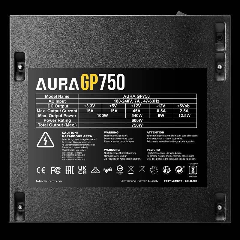 پاور 750 وات گیم دیاس Gamdias Aura GP750 White - 7
