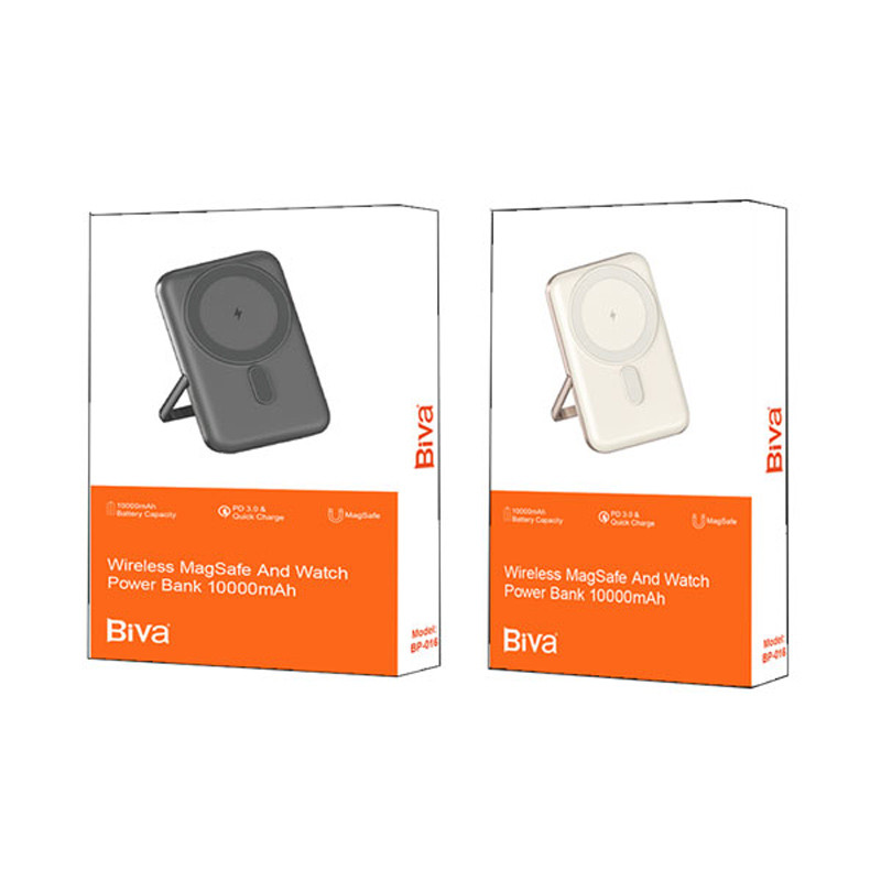 پاور بانک بی سیم فست شارژ 10000 بیوا Biva BP-016 QC3.0 PD3.0 20W - 5