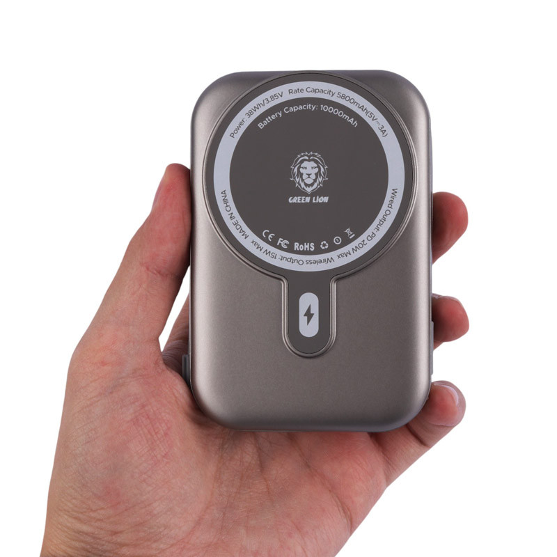 پاور بانک بی سیم فست شارژ 10000 گرین لاین Green Lion Monaco Grip PD 20W - 6