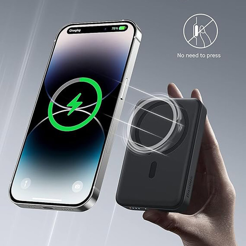 پاور بانک بی سیم فست شارژ 5000 باسئوس Baseus Magnetic Mini P10022107 PD 20W - 6