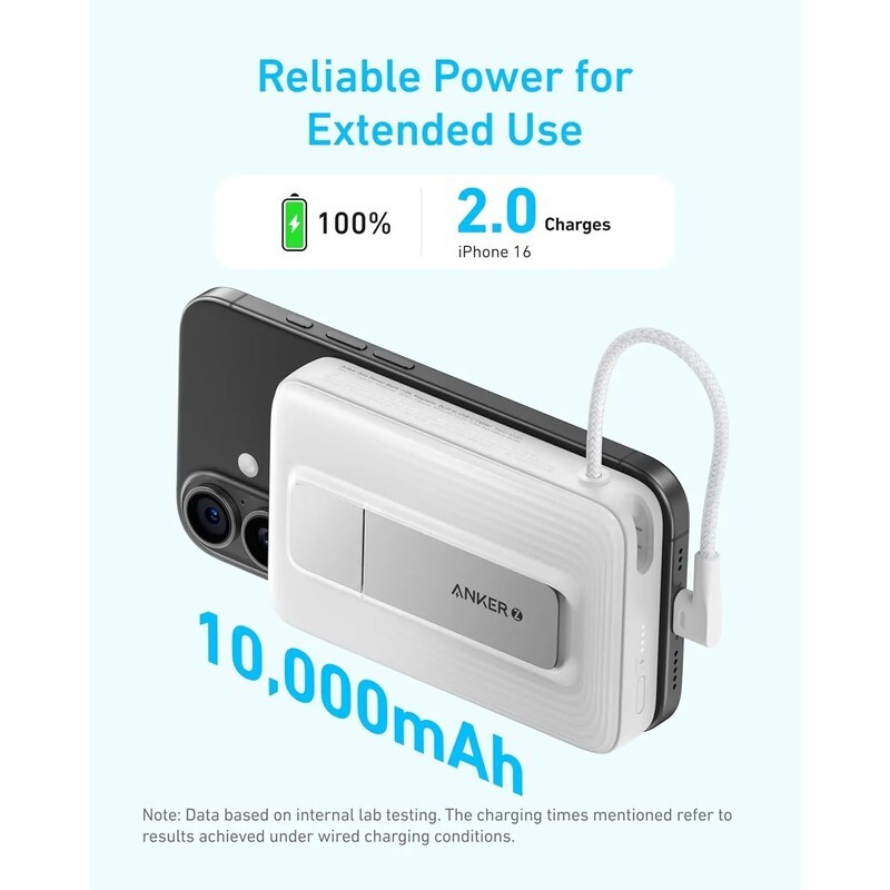 پاور بانک بی سیم فست شارژ انکر A1685H11 PD 30W ظرفیت 10000 میلی آمپر ساعت - 6