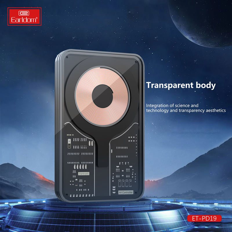 پاور بانک بی سیم فست شارژ ارلدام ET-PD19 QC PD 18W ظرفیت 5000 میلی آمپر ساعت - 4
