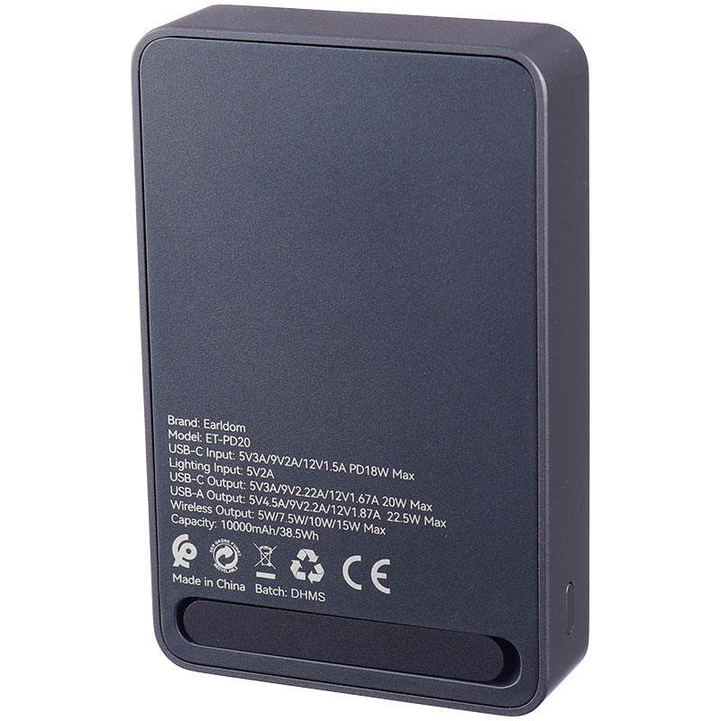 پاور بانک بی سیم فست شارژ ارلدام ET-PD20 PD 15W ظرفیت 10000 میلی آمپر ساعت - 4