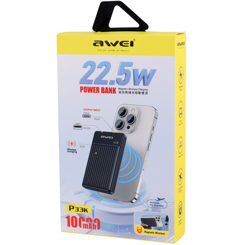 پاور بانک بی سیم فست شارژ اوی P33K PD 22.5W ظرفیت 10000 میلی آمپر ساعت - 8