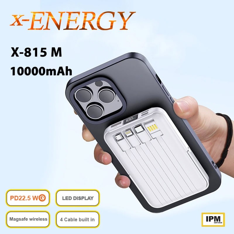 پاور بانک بی سیم فست شارژ ایکس انرژی X-815M PD 22.5W ظرفیت 10000 میلی آمپر ساعت - 5