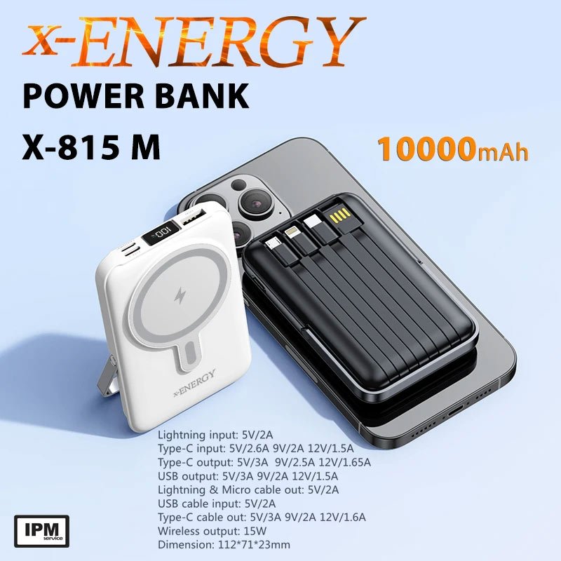 پاور بانک بی سیم فست شارژ ایکس انرژی X-815M PD 22.5W ظرفیت 10000 میلی آمپر ساعت - 6
