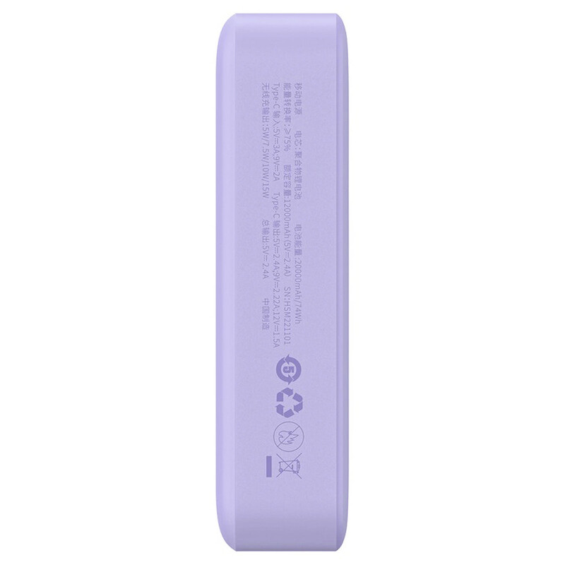 پاور بانک بی سیم فست شارژ باسئوس Magnetic Mini PPCX15000&nbsp;PD 20W ظرفیت 20000 میلی آمپر ساعت - 6