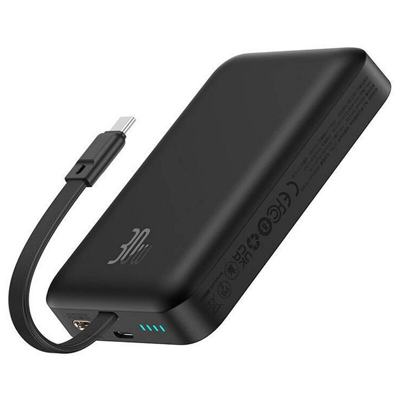 پاور بانک بی سیم فست شارژ باسئوس Magnetic P1002210b113 PD 30W ظرفیت 10000 میلی آمپر ساعت - 5