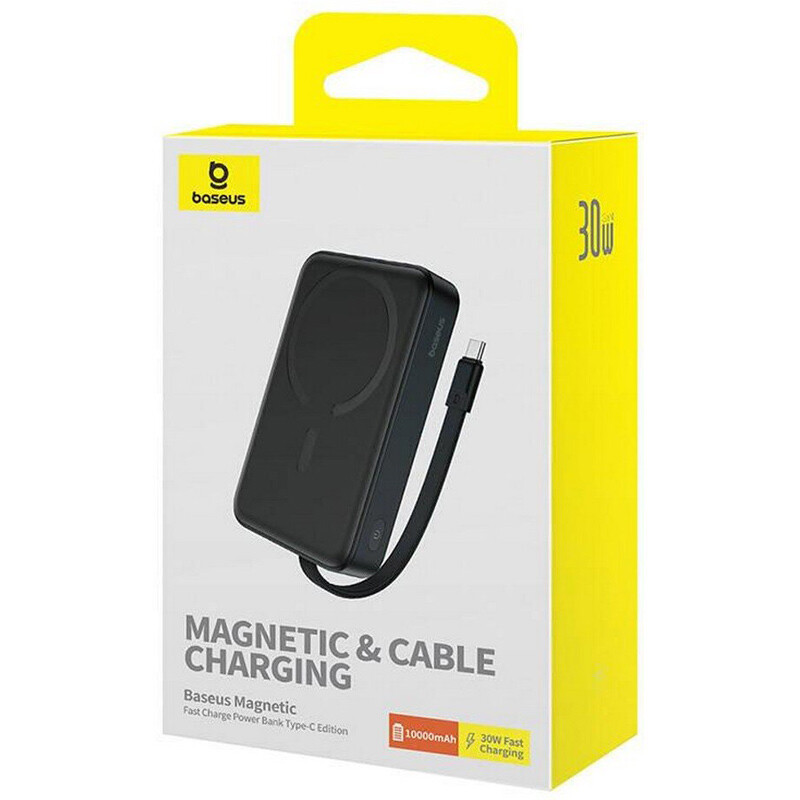 پاور بانک بی سیم فست شارژ باسئوس Magnetic P1002210b113 PD 30W ظرفیت 10000 میلی آمپر ساعت - 8