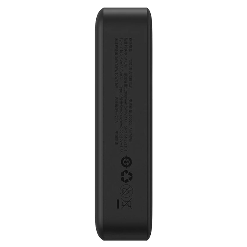 پاور بانک بی سیم فست شارژ باسئوس PPCXM20 P10022102112 PD 20W ظرفیت 20000 میلی آمپر ساعت - 6
