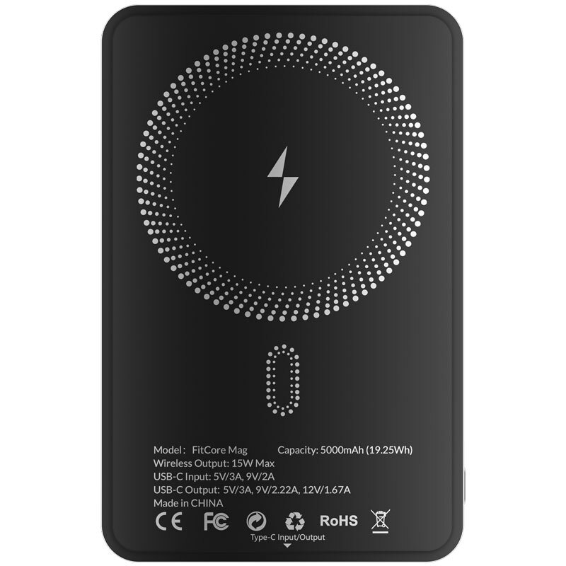 پاور بانک بی سیم فست شارژ گلوریمی FitCore Mag PD 20W ظرفیت 5000 میلی آمپر ساعت - 3