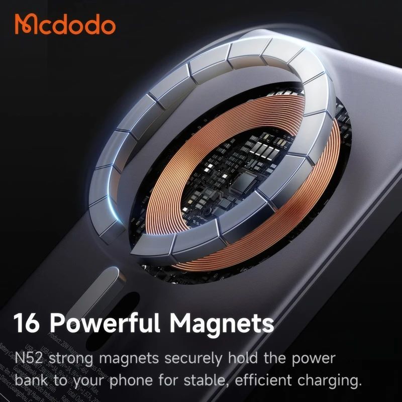 پاور بانک بی سیم فست شارژ مک دودو MC-464 PD 20W ظرفیت 5000 میلی آمپر ساعت - 7