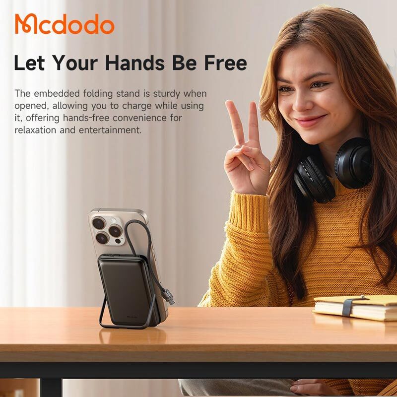 پاور بانک بی سیم فست شارژ مک دودو MC-632 PD 20W ظرفیت 10000 میلی آمپر ساعت - 8