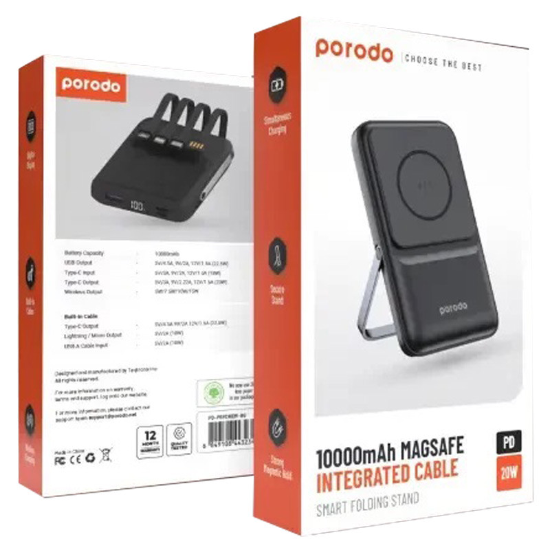 پاور بانک بی سیم فست شارژ پرودو PD-PBFCH039 PD 22.5W ظرفیت 10000 میلی آمپر ساعت - 7