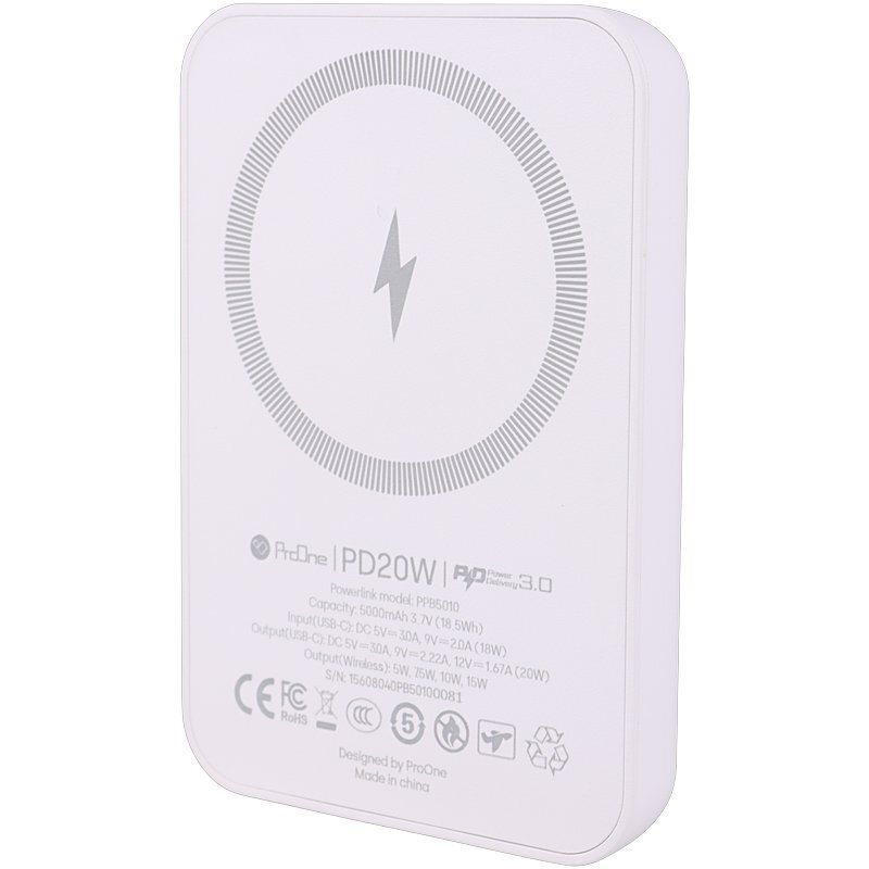 پاور بانک بی سیم فست شارژ پرووان PPB5010 PD3.0 20W ظرفیت 5000 میلی آمپر ساعت - 4