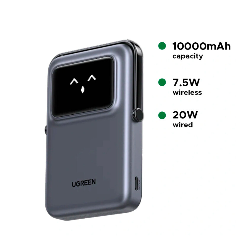 پاور بانک بی سیم فست شارژ یوگرین PB572-45327 20W ظرفیت 10000 میلی‌ آمپر ساعت - 3