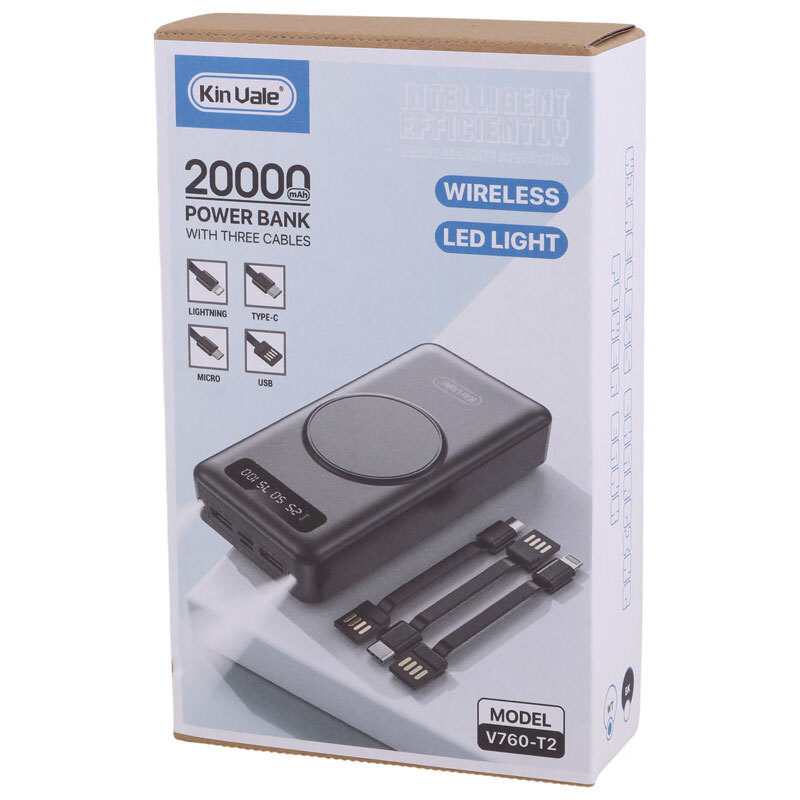 پاور بانک بی سیم کین واله V760-T2 10W ظرفیت 20000 میلی آمپر ساعت - 8