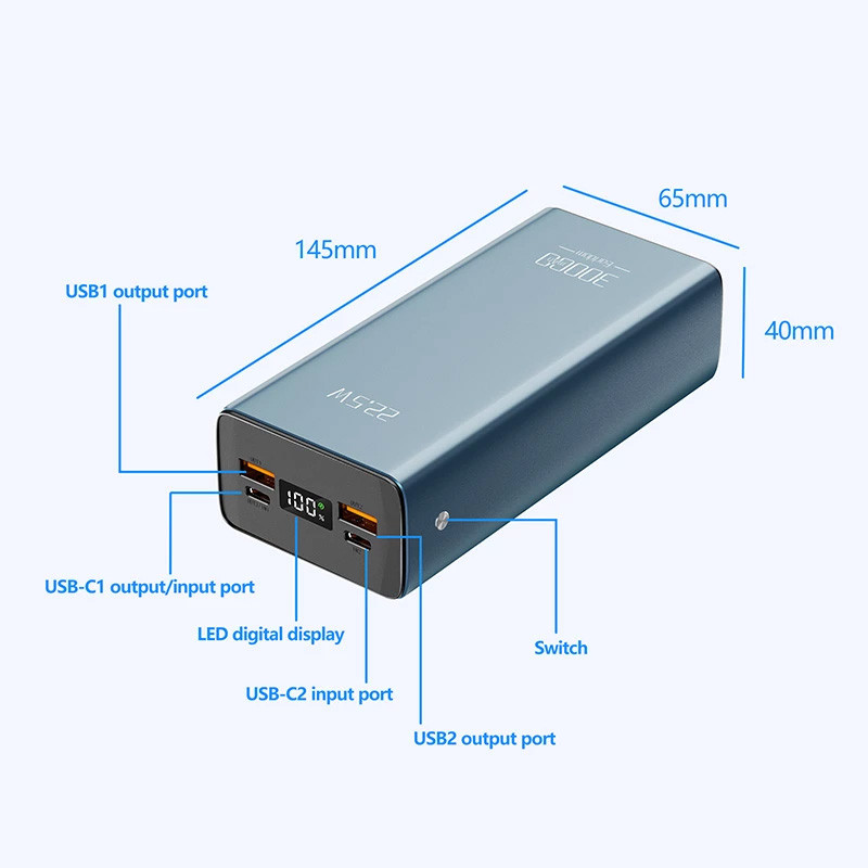 پاور بانک فست شارژ 30000 ارلدام Earldom ET-PD36 PD 22.5W - 8